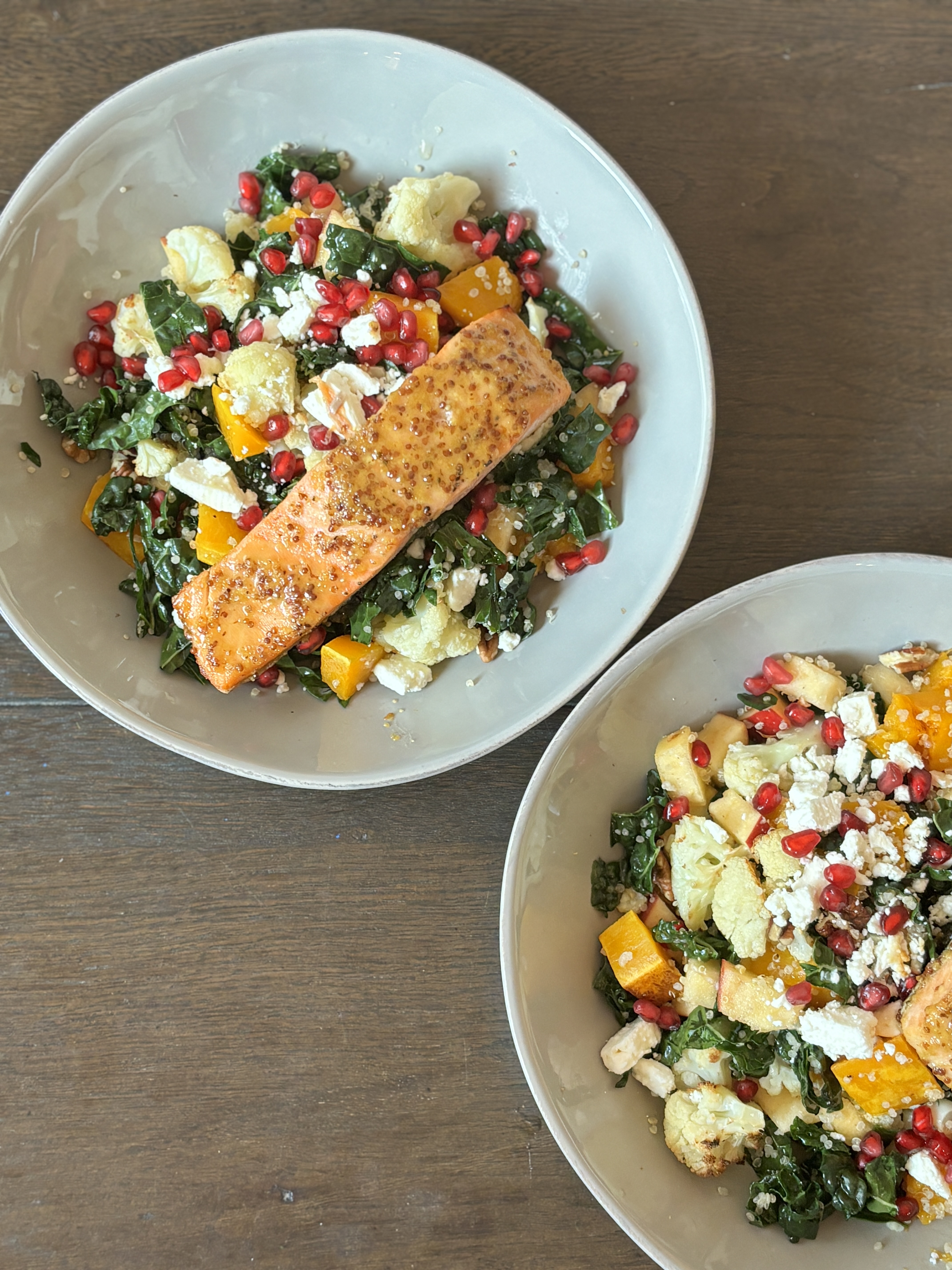 Warm Fall Salad with Salmon