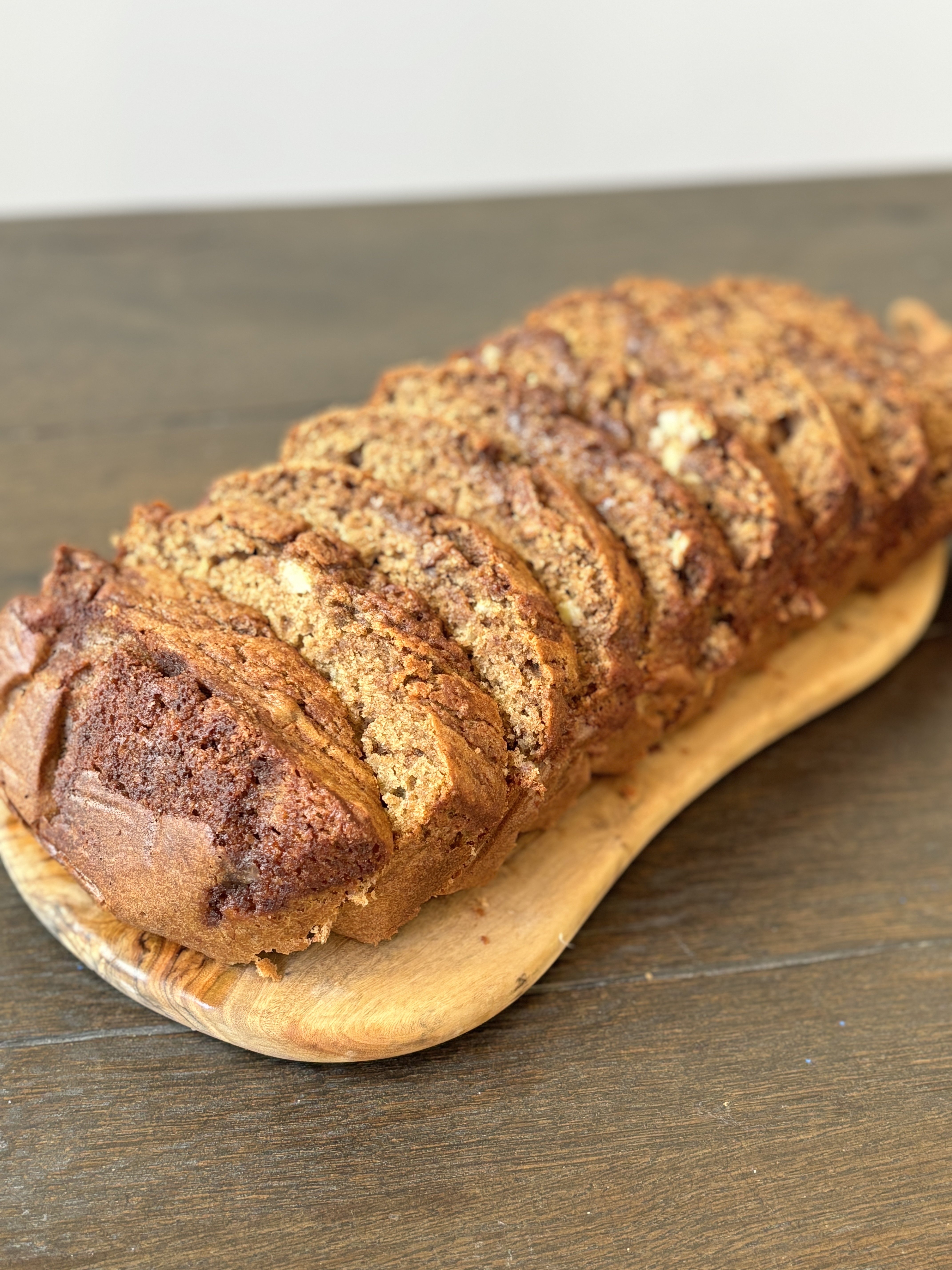 Holiday Cinnamon Roll Swirl Banana Bread