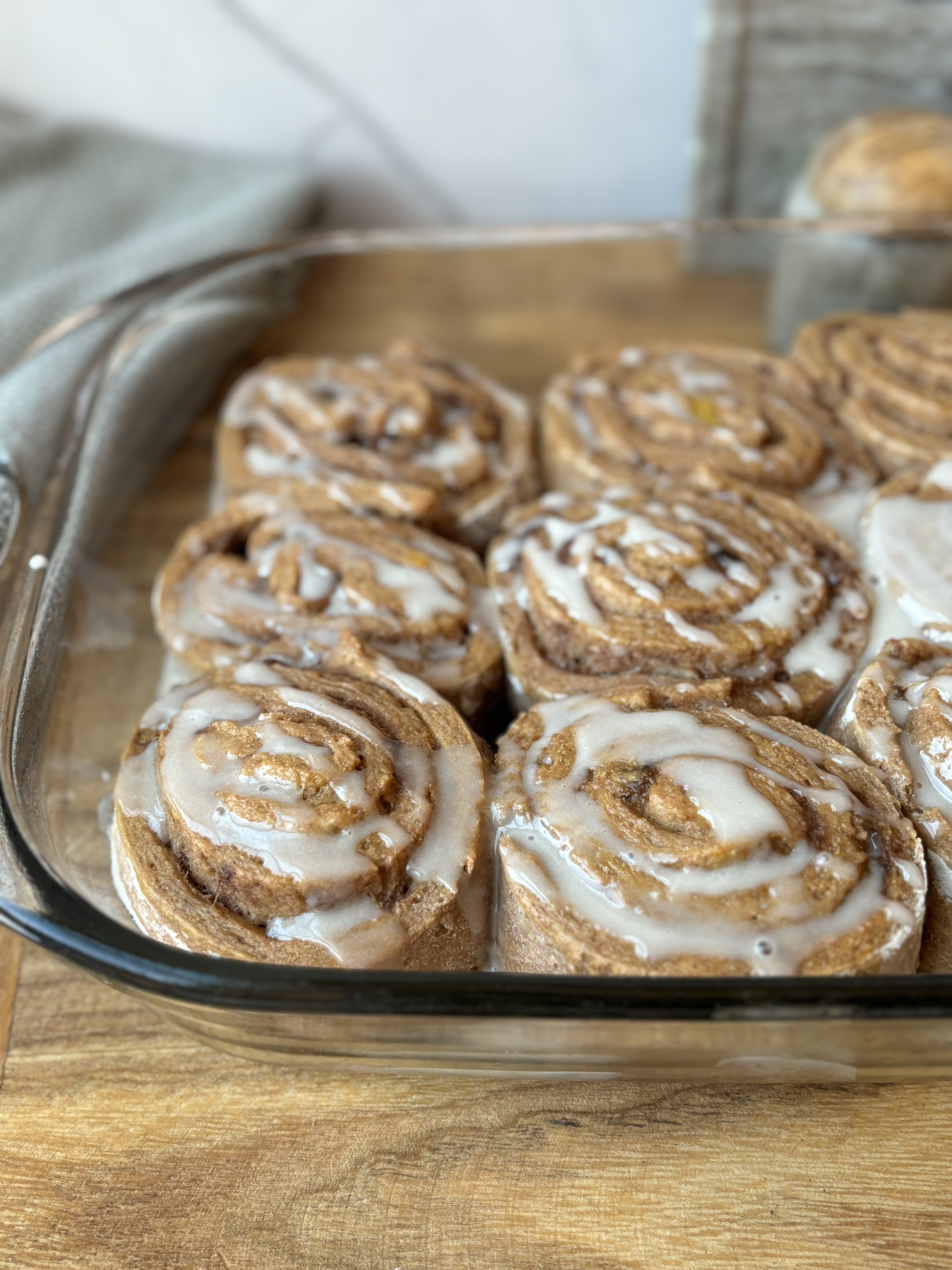 Healthier Cinnamon Rolls with Greek Yogurt, Bananas, and Whole Wheat