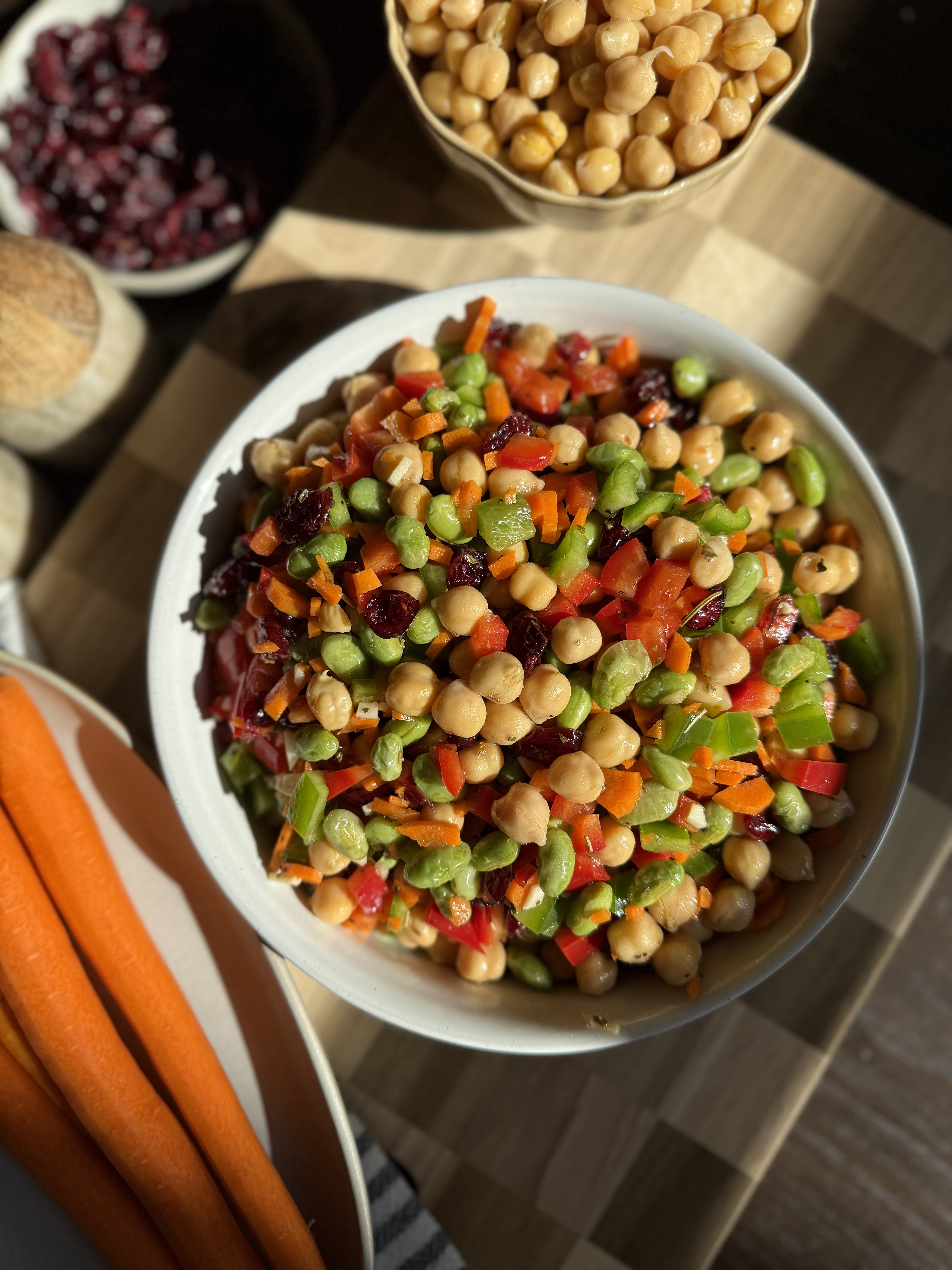 Chickpea and Edamame Chopped Salad