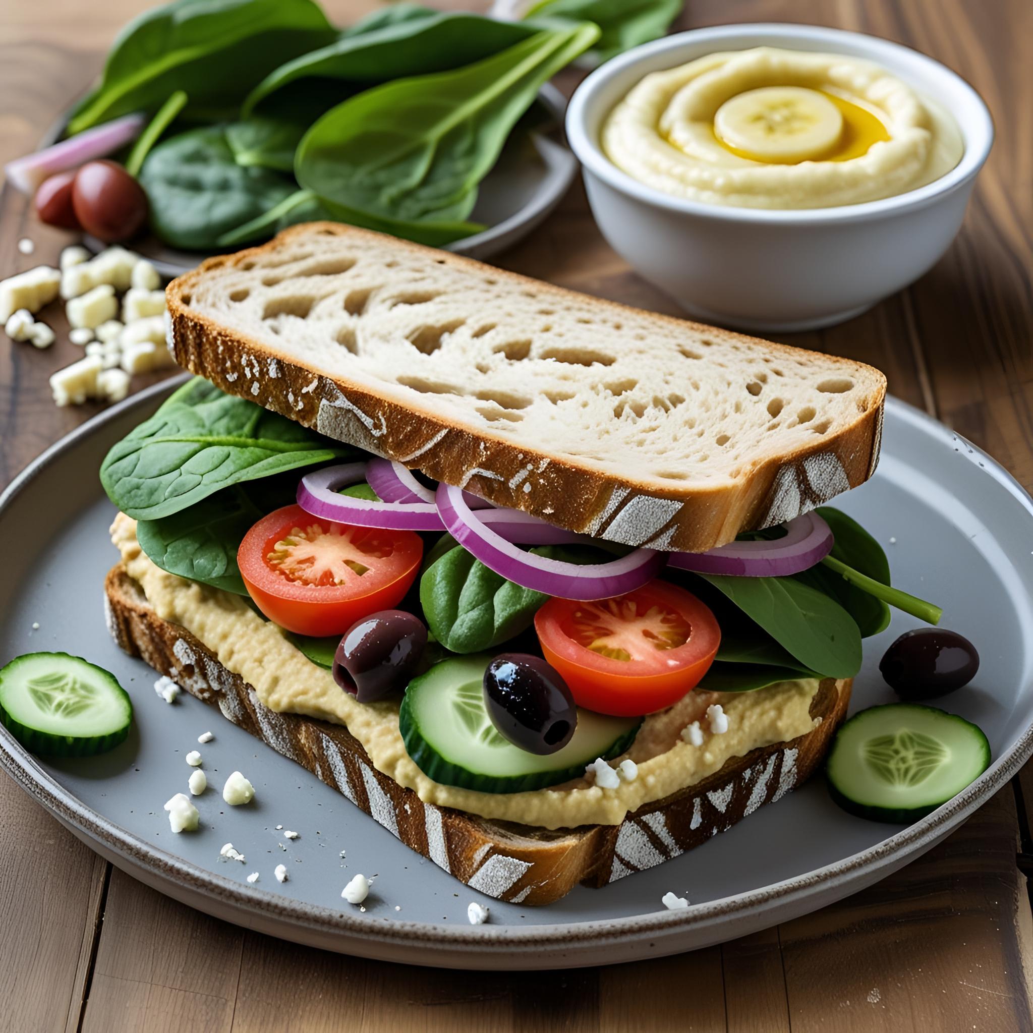 Mediterranean Veggie Sandwich