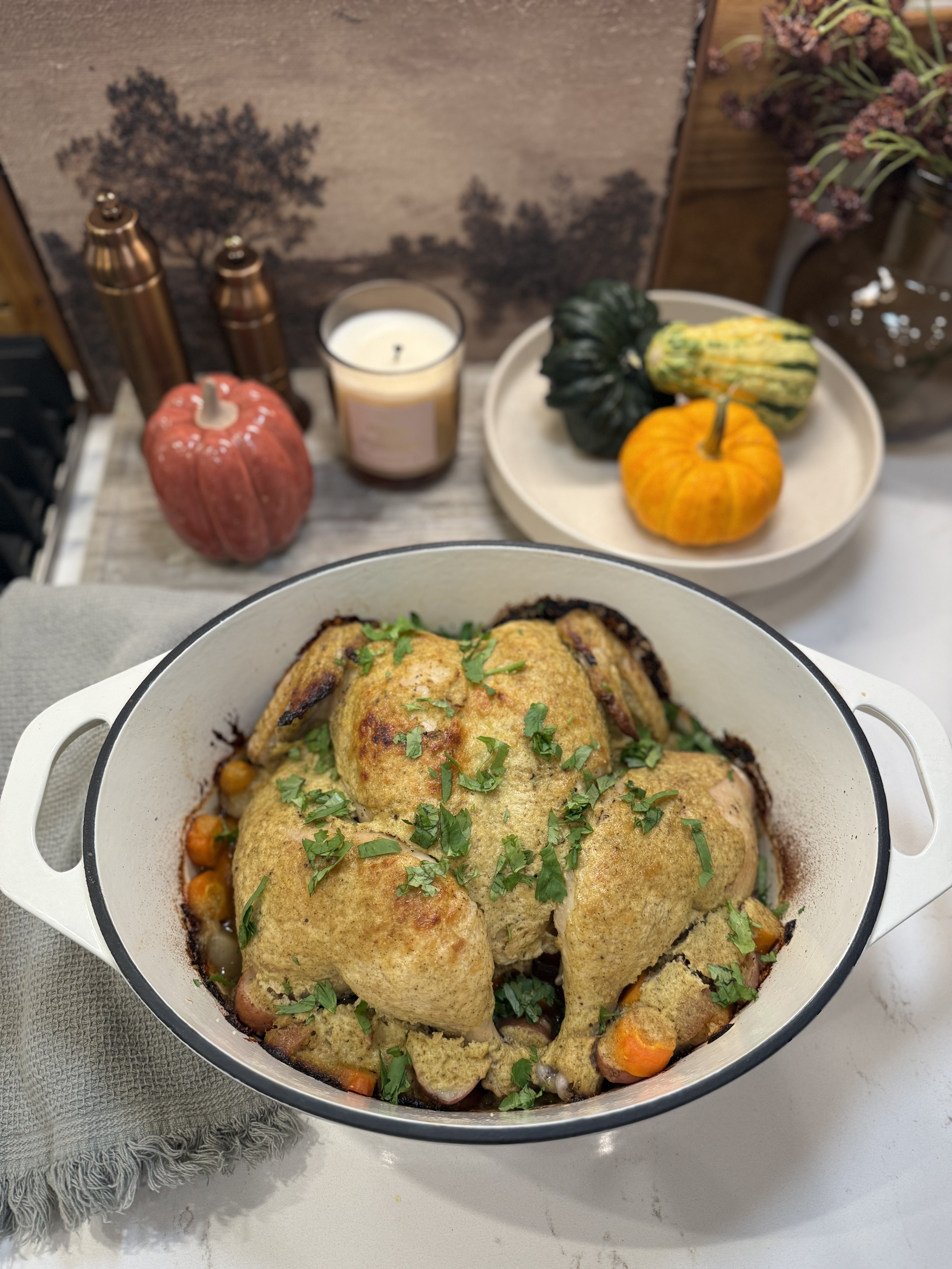 One Pan Greek Spatchcock Chicken