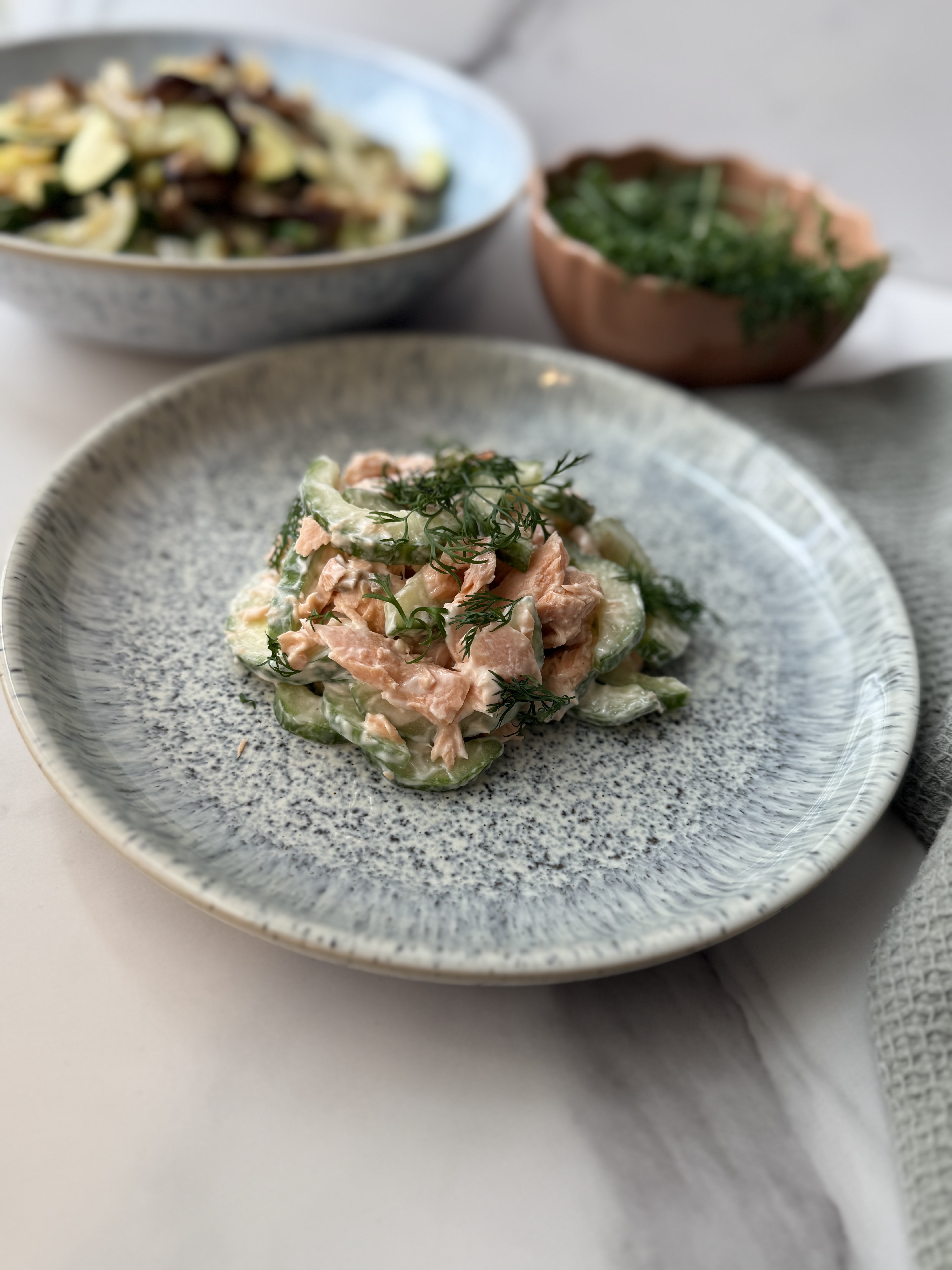 Easy Salmon Cucumber Salad Recipe – Healthy Mediterranean Lunch