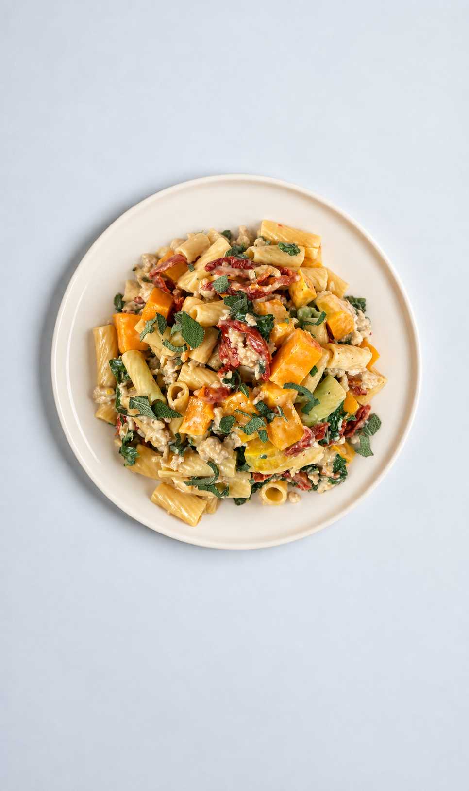 Healthy Chicken, Butternut Squash, & Kale Pasta